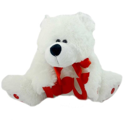 valentine's day polar bear stuffed animal