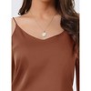 cheibear Women's Satin Cami Top Silky Strap Lounge Pajama Camisole 2025 - 4 of 4
