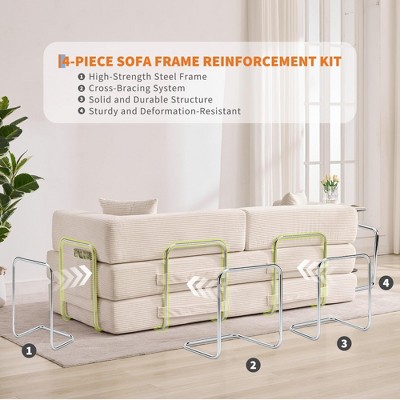 4-piece sofa frame reinforcement kit components diagram