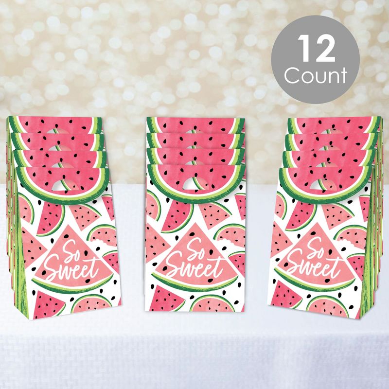Big Dot of Happiness Sweet Watermelon - Fruit Gift Favor Bags - Party Goodie Boxes - Set of 12, 2 of 9