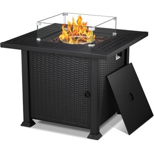 R.W.FLAME 33-Inch Propane Gas Fire Pit Table 50,000 BTU with Lava Rocks, Protective Cover & Easy Ignition – Ideal for Patio,Deck, Garden - 1 of 4
