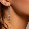 8 Pairs 316L Stainless Steel Threader Earrings: Double Twist Wave & Tassel Dangle Chain Set - 2 of 4