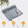 Heating Pad 33"x17", Electric Heating Pad for Back & Shoulder, 6 Heat Settings, LCD Controller, Fast Heating Therapy, Grey - 3 of 4