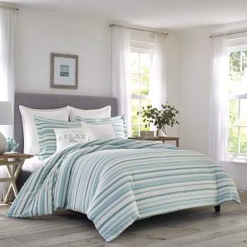 Clearwater Cay Reversible Duvet Cover & Sham Set Blue - Tommy Bahama