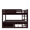 KWPZQEB Bunk Bed, Wooden Bunk Bed w/ Ladder & Safety Guardrails, Pegboard & Bookshelf, Floor Bunk Bed, No Box Spring Needed - 4 of 4
