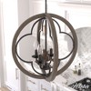 Hunter Fans 19" Gablecrest Pendant Light French Oak Finish - Elegant Quatrefoil Design for Dining Room or Kitchen Island - 2 of 4