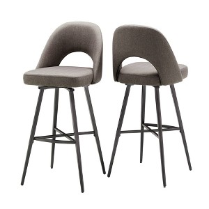 Inspire Q 29" Set of 2 Ragan Metal Swivel Barstools - 1 of 4
