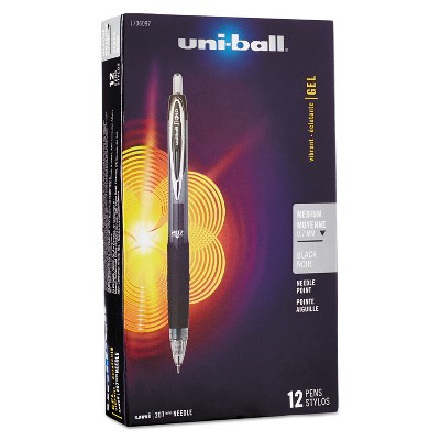 uni-ball Signo 207 Roller Ball Retractable Gel Pen Black Ink Medium Dozen 1736097