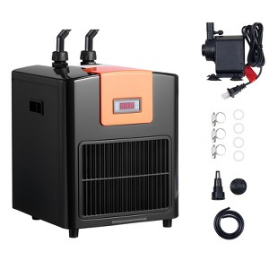 VEVOR Aquarium Chiller 110 Gallon, 1/3 HP Water Chiller for Hydroponics, Fast Cooling for Fish Tank,Axolotl,Coral Reef, Titanium Evaporator, Black - 1 of 4