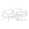 NicBex Modern Minimalist Coffee Table with Storage & Hairpin Legs Ready-to-Assemble for Living Room or Office - 3 of 4