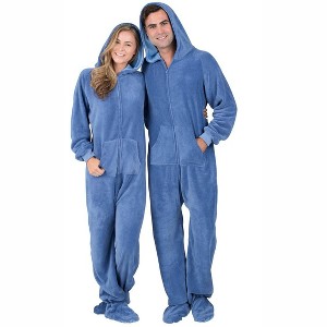 Footed Pajamas - Under The Sea Adult Hoodie Chenille One Piece - 1 of 4