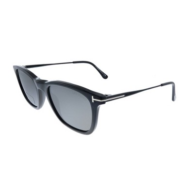 Tom Ford Arnaud-02 TF 625 01D Unisex Square Polarized Sunglasses Shiny Black 53mm