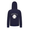 Everyday Kids Baseball Boys Zip Up Hoodie – Classic Sketch Baseball Sweatshirt - 2 of 4