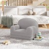 Kids Sofa Chair, 2-in-1 Convertible Toddler Couch Lounge, Comfy Fold Out Teddy Fleece Fabric Children's Sofa Bed - 4 of 4