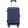 Vynxaria 3-Piece Expandable Luggage Set (20/24/28) 100% PC Hard Shell TSA Lock Front Pocket Spinner Suitcases - 3 of 4