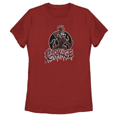 Women's Marvel Venom Carnage Circle T-shirt : Target