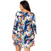 Women's Plus Size Riviera Floral Flounce V Neck Tunic Swimsuit Cover Up  Plus Size - 2 of 4