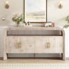 Vynxaria Elegant Sideboard with Treated Fir Veneer - Perfect for Entryway, Hallway, Living Room, Foyer, Corridor Decor,Beige - 2 of 4