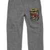 Spongebob Squarepants Characters In A Burger Men's Athletic Heather Gray Graphic Joggers - image 2 of 3