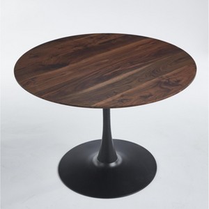 Vynxaria 42.1-Inch Wood Color Top End Table - Mid-Century Tulip Dining & Leisure Coffee Table - 1 of 4