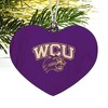 Western Carolina Primary Logo Heart Love Wood Christmas Tree Holiday Ornament - 2 of 3