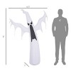 Syemin Inflatable Holiday Decorations Halloween Inflatables Outdoor Decorations White Ghost Blow Up Yard Decor Outdoor, White, 51.3"*11.8"*70.8" - 3 of 4