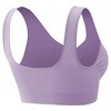 NPolar"3-Pack Seamless Wire-Free Sport Bras for Women, Light Support Tank Tops for Yoga, Workout & Sleep" Purple, Watermelon Red, Light Blue - 4 of 4