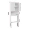 VANIRROR Over the Toilet Storage Cabinet,White Bathroom Cabinet Organizer with Adjustable Shelves,Freestanding Over Toilet Bathroom Storage Shelf - 3 of 4