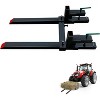 Clamp On Pallet Forks for Tractor Bucket, Heavy Duty 2000lbs Quick Attach Skid Steer Loader Pallet Fork with Adjustable Stabilizer Bar - 2 of 4