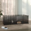 vidaXL Small Animal Cage DIY Small Animal House Rabbit Hutch PP and Steel - Black - 2 of 4