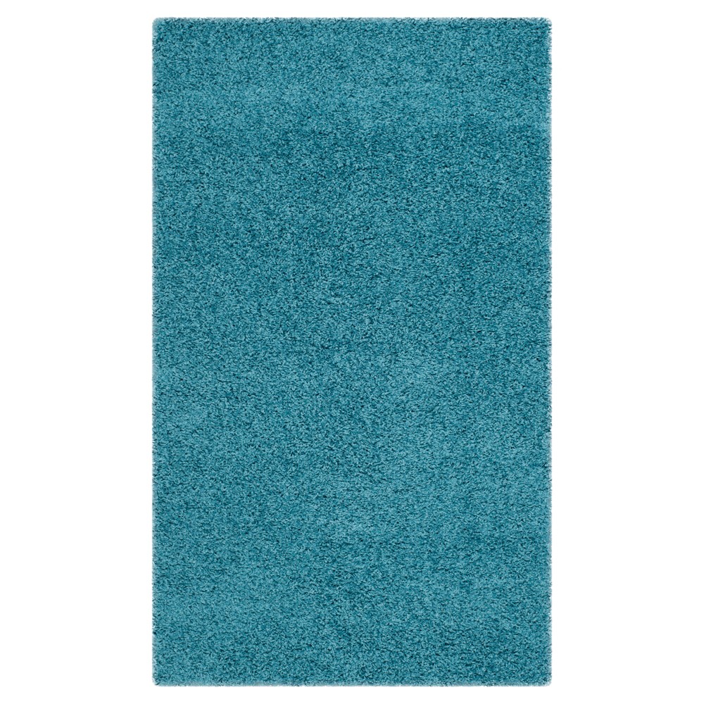 3'x5' Rayan Solid Loomed Accent Rug Turquoise - Safavieh