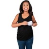 Bamboobies Nursing Tank for Breastfeeding - Black - 2 of 4