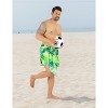 HAPPY BAY Men's Summer Short Vacation Sarong Beachwear Holidays Wrap Lava Lava Beach Cover Up Sarongs for Men One Size Green, Leaves - 4 of 4
