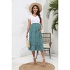 High Waist Floral Print Ruffled Tiered Midi Maternity Skirt - 4 of 4