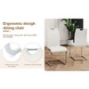 Kumasinova 18.5"H Modern Minimalist Dining Chairs Set of 2/4,Faux Leather Upholstered Kitchen Side Chairs with Silver Chrome Metal Legs,250lbs Max - 4 of 4