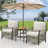 Buenhomino 3-Piece Outdoor Resin Wicker Set – 2 Chairs & 1 Side Table, UV-Resistant & Weatherproof for Patio, Balcony or Garden - 2 of 4