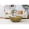 Royal Hampton Coffee Table | 36 Inch Round Bowl Base with Hand Etched Texture - 3 of 4