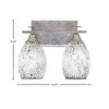 Toltec Lighting Uptowne 2 - Light Vanity in  Aged Silver with 5" Black Fusion Shade - 2 of 2