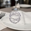 Unique Bargains Napkin Rings Simple Openwork Lines Alloy 1 Pc - 3 of 3