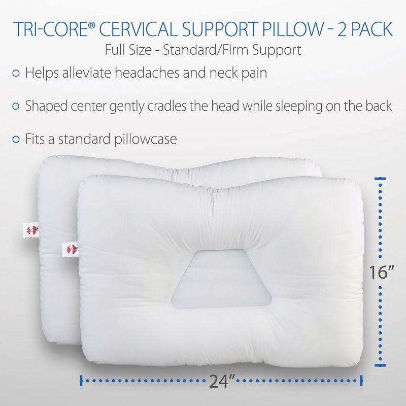 Core Products Tri-Core Orthopedic Cervical Neck Support Pillow, 5 of 7