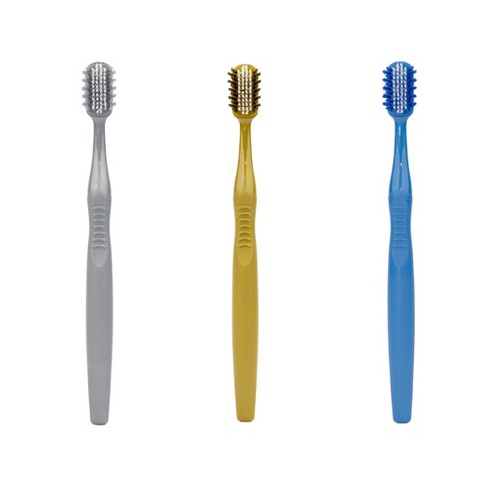 V-ECO Better Toothbrush 3 Pack: Silver, Gold, Blue - image 1 of 4