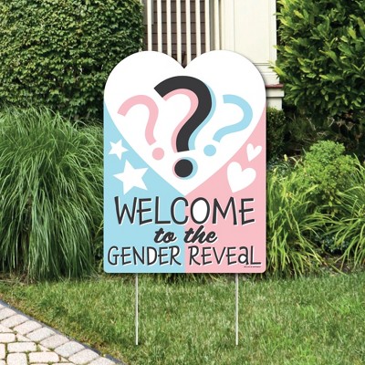 Big Dot of Happiness Baby Gender Reveal - Party Decorations - Team Boy or Girl Party Welcome Yard Sign