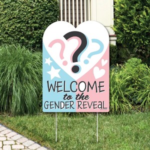 Big Dot of Happiness Baby Gender Reveal - Party Decorations - Team Boy or Girl Party Welcome Yard Sign - 1 of 4