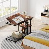 Tribesigns Height Adjustable End Table, C-Type Side Table with Wheels - 4 of 4