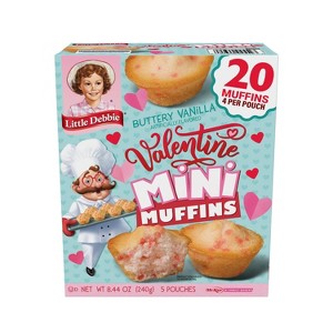 Little Debbie Buttery Vanilla Valentine Mini Muffins - 8.44oz/5ct - 1 of 3