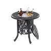 Sapphtopaz Modern Aluminum Outdoor End Table Outdoor Side Table, Patio Table Small Table Outdoor Table for Backyard, Balcony, Porch - 4 of 4