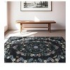 Machine Washable Insect Botanical Area Rugs For Living Room Non Slip Low Pile Foldable Modern Floral Printed Accent Rug Stain Resistant Non Shedding - 4 of 4