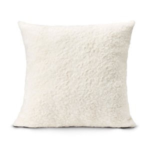 HGTV Curlicue Faux Fur Pillow Snowbound 14 x 20 inches - 1 of 3
