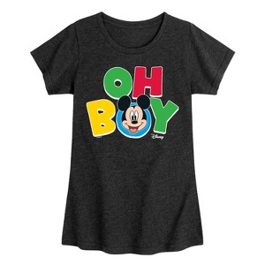 Girls' - Disney - Oh Boy Fitted Short Sleeve Graphic T-Shirt - 1 of 4