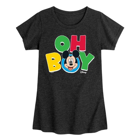 Girls' - Disney - Oh Boy Fitted Short Sleeve Graphic T-Shirt - image 1 of 4